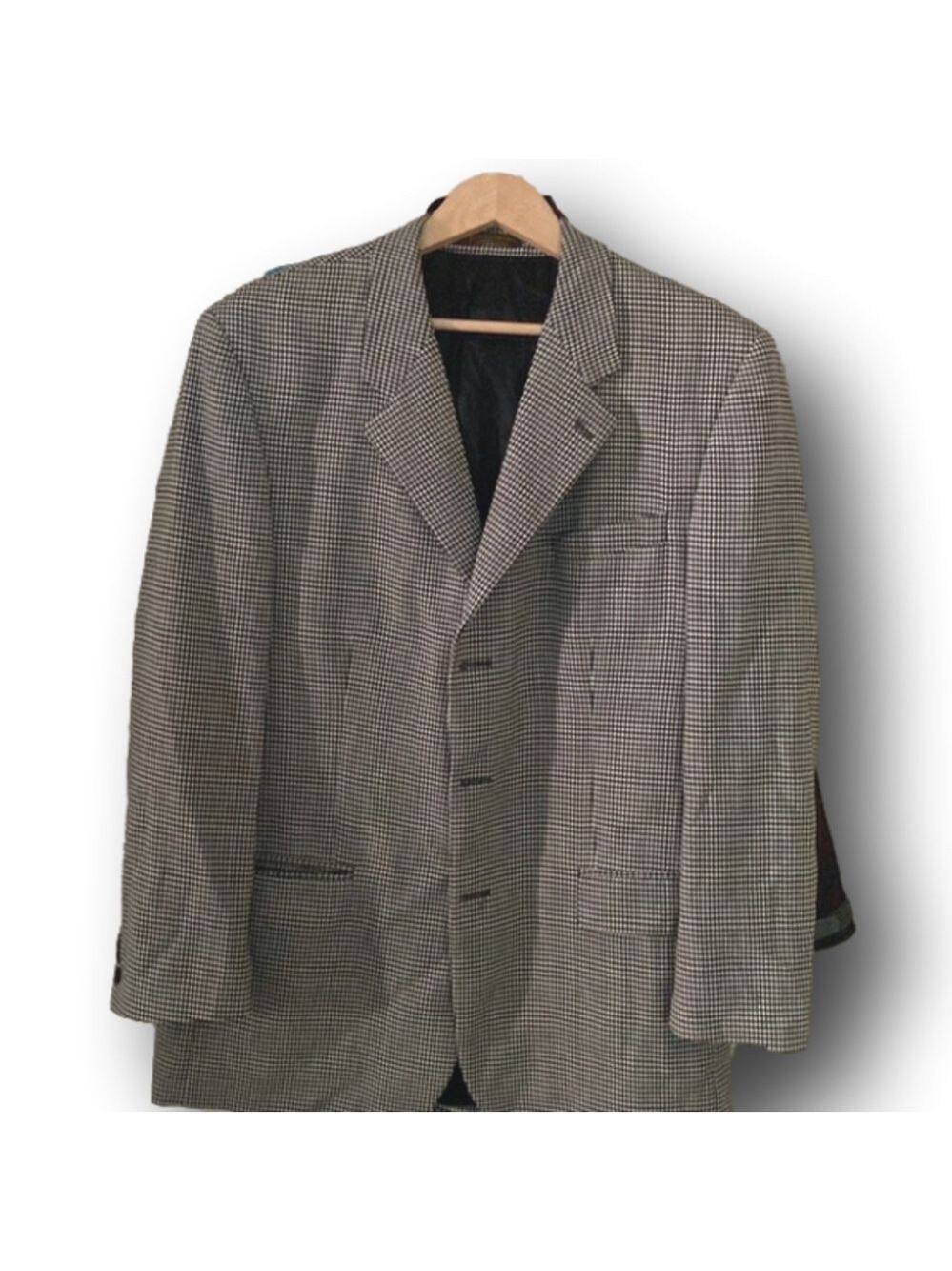 Stars Toronto Oversized Blazer. Fine plaid. %100 Wool